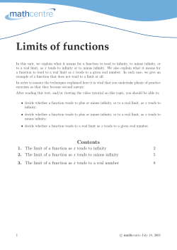 Limits of functions