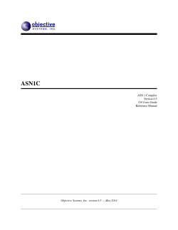 ASN.1 Compiler Version 6.5 C# Users Guide Reference Manual