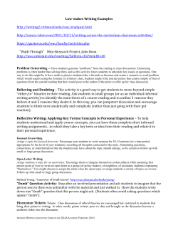 Low-stakes Writing Examples