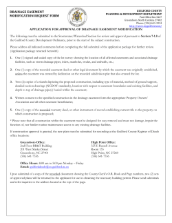 DRAINAGE EASEMENT MODIFICATION REQUEST FORM