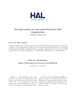 Proving bounds on real-valued functions with computations