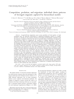 Competition, predation, and migration: individual choice patterns of