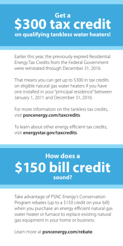 $300 tax credit $150 bill credit