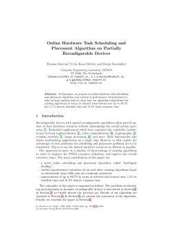 Online Hardware Task Scheduling and Placement Algorithm on