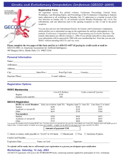 GECCO-2002 Registration Form