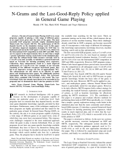 N-Grams and the Last-Good-Reply Policy applied in General Game