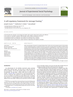 A self-regulatory framework for message framing