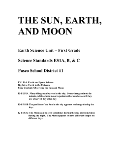 THE SUN, MOON - Pasco School District