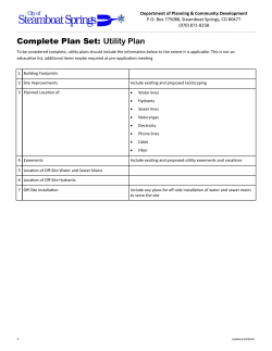 Complete Plan Set: Utility Plan