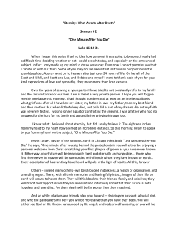 One Minute After You Die