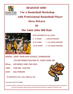 For a Basketball Workshop with Professional Basketball Player