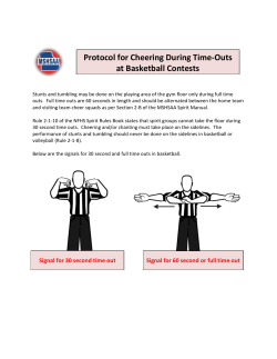 Protocol for Cheering During Time-Outs at Basketball