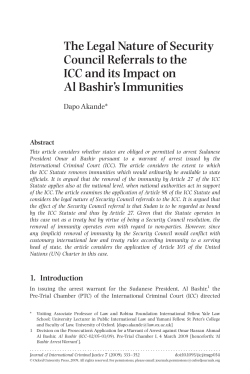 The Legal Nature of Security Council Referrals to the ICC and its
