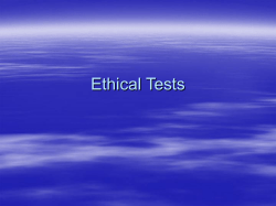 Ethical Tests - UTA - College of Business