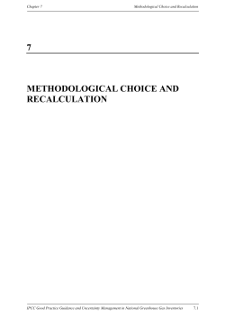 Methodological Choice and Recalculation - IPCC
