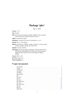 Package `plrs`