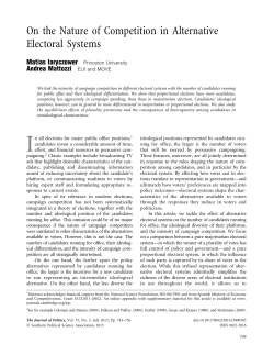 On the Nature of Competition in Alternative Electoral Systems