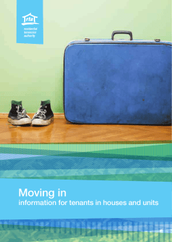 Moving in - Residential Tenancies Authority