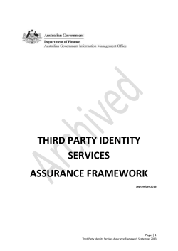 Third Party Identity Services Assurance Framework