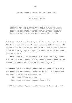 ON THE DIFFERENTIABILITY OF CONVEX FUNCTIONS Maria