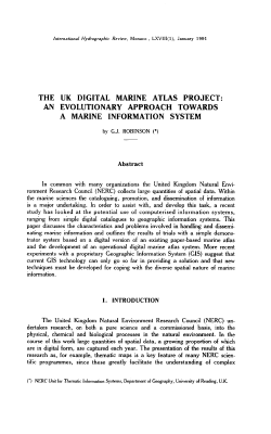the uk digital marine atlas project: an evolutionary approach towards