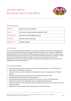 Nurturing Talent Fund Officer