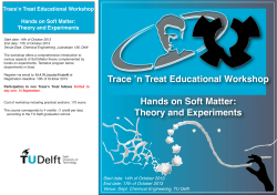 Open Workshop: Hands on Soft Matter: Theory and Experiments