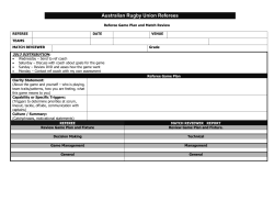 Referee Game Plan and Match Review