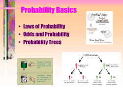 Probability basics, probability trees, odds and probability