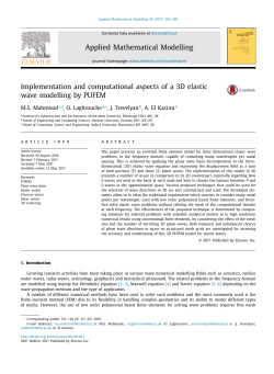 Implementation and computational aspects of a 3D elastic wave