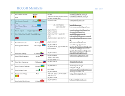 HCCGH Members &ndash; Contact details- April 2017 updated