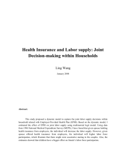 Health Insurance and Labor supply