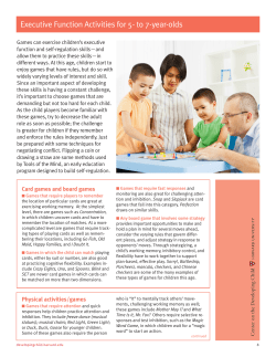 Executive Function Activities for 5- to 7-year-olds