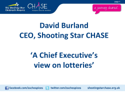 A Chief Executive`s Perspective David Burland