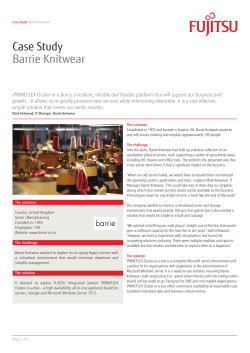 Case Study Barrie Knitwear