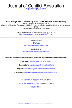 Journal of Conflict Resolution