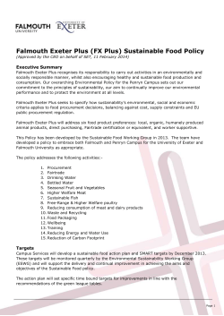 Draft Sustainable Food Policy