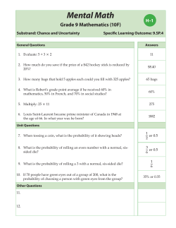 Mental Math_Grade 9 Mathematics