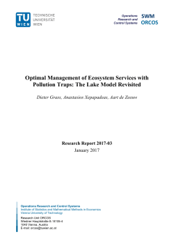 Optimal Management of Ecosystem Services with Pollution