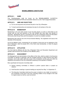 BRAMSLAMMERS CONSTITUTION
