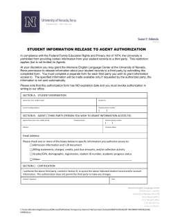 student information release to agent authorization