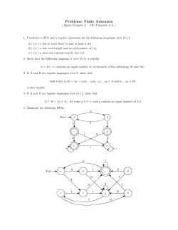 Problems: Finite Automata