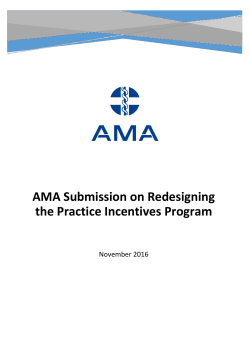 AMA Submission on Redesigning the Practice Incentives Program