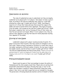 Activity Analysis Ladderball