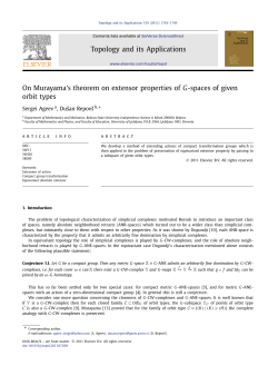 On Murayama`s theorem on extensor properties of G
