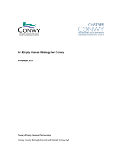 An Empty Homes Strategy for Conwy