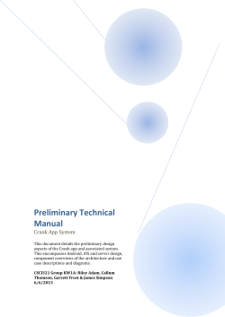 Preliminary Technical Manual