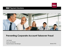 Preventing Corporate Account Takeover Fraud