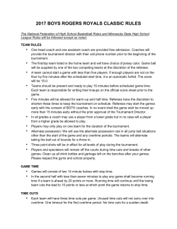 Tournament Rules - Rogers Royals Basketball