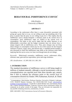 1. Behavioural Indifference Curves